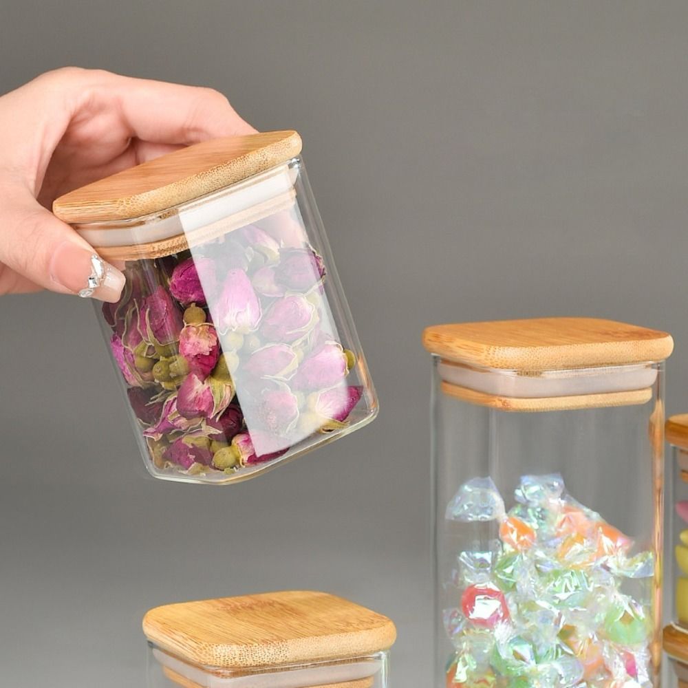Glass Meal Prep Container - Kaca borosilikat tinggi 150/210/300/370/450ml, transparan dengan