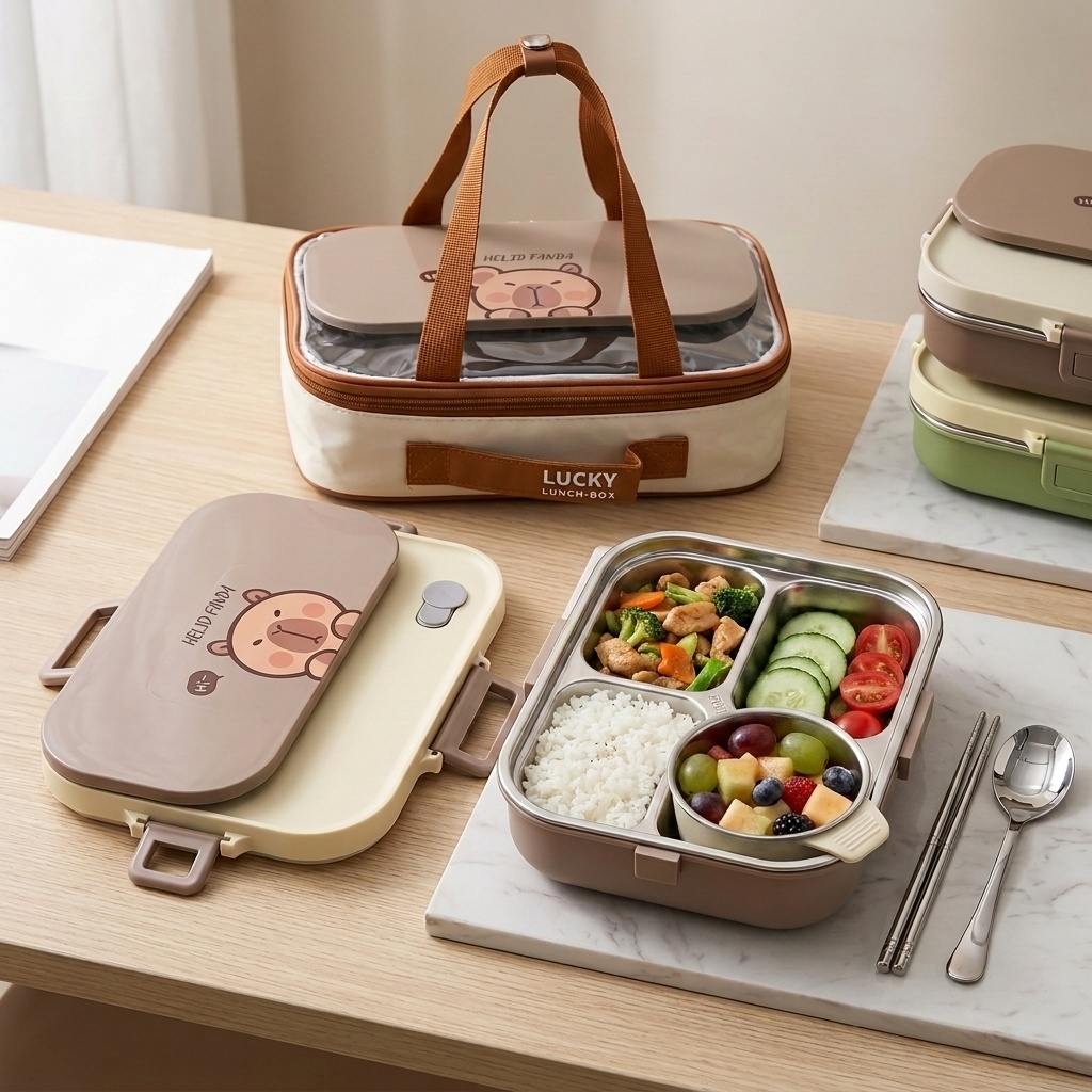 Food Storage Vault - Set Kotak Makan Siang Bento Stainless