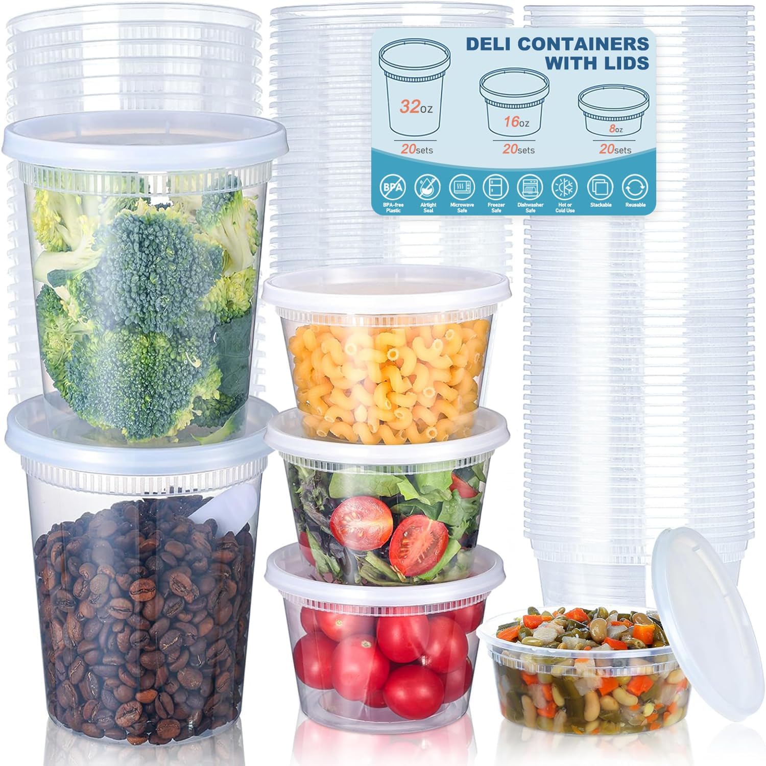 Food Storage Freezer - 24 buah wadah penyimpanan makanan Deli