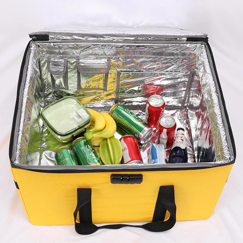 Food Storage Bags Reusable - Tas Pengantar Pizza Besar Portabel 80L,