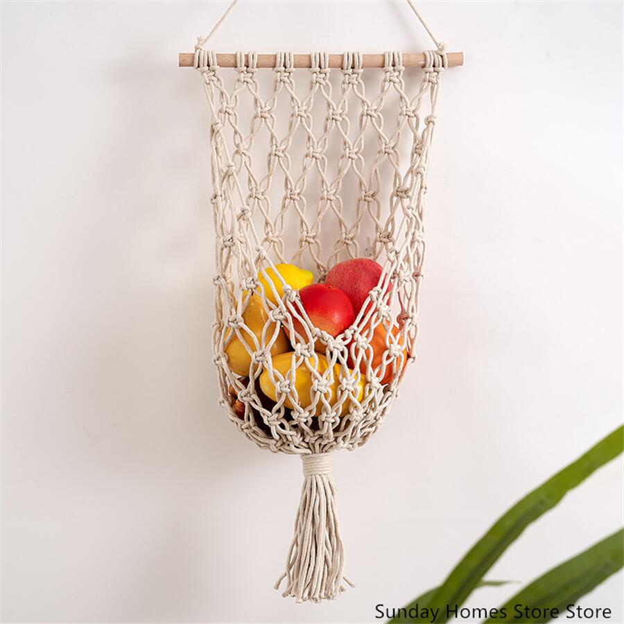 Macrame keranjang penyimpan bu - Food Storage Plant ulasan dan harga