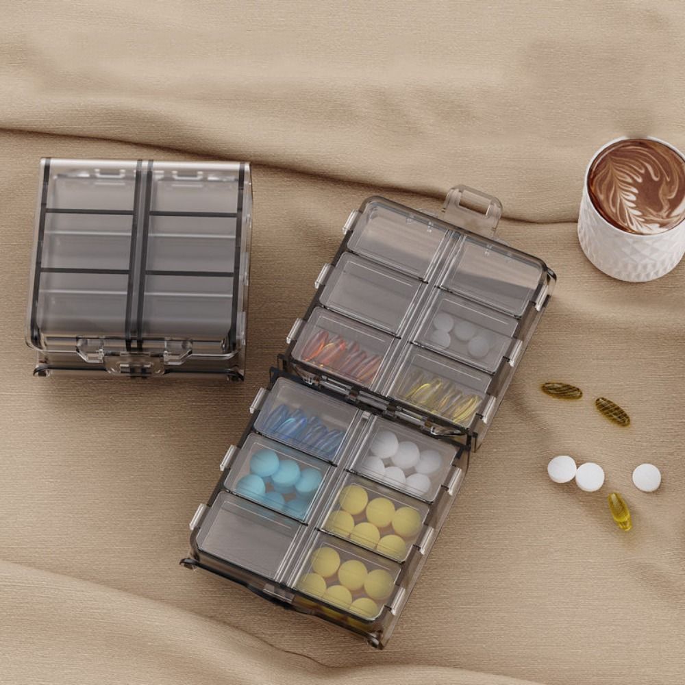 Kotak Dispenser Pil 12 Grid La - Xxl Food Storage Container ulasan dan harga