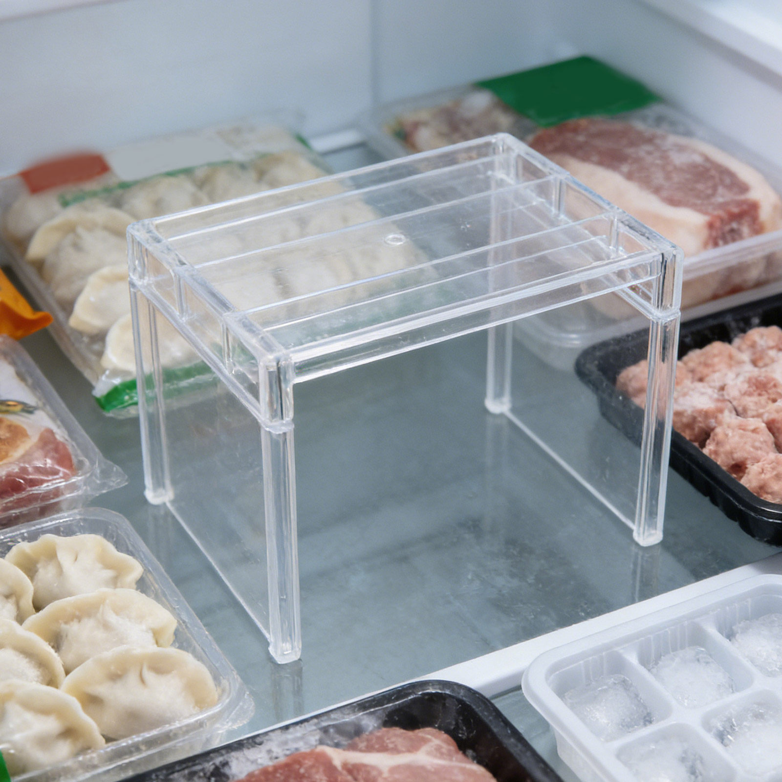 2 Buah Rak Organizer Kulkas, R - Food Storage Freezer ulasan dan harga