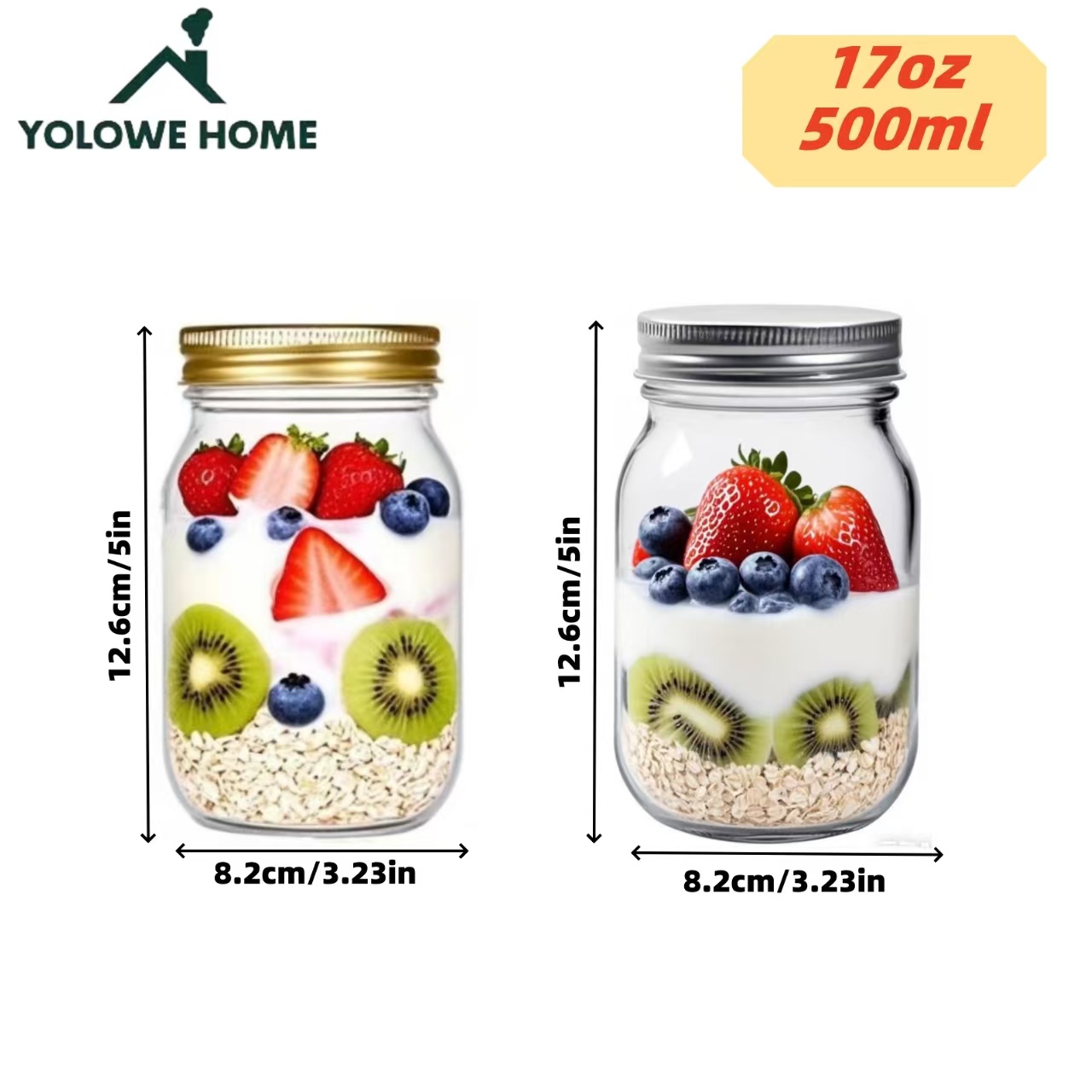 6 Buah, 12 Buah, 500Ml/16Oz, S - Glass Meal Prep Container ulasan dan harga