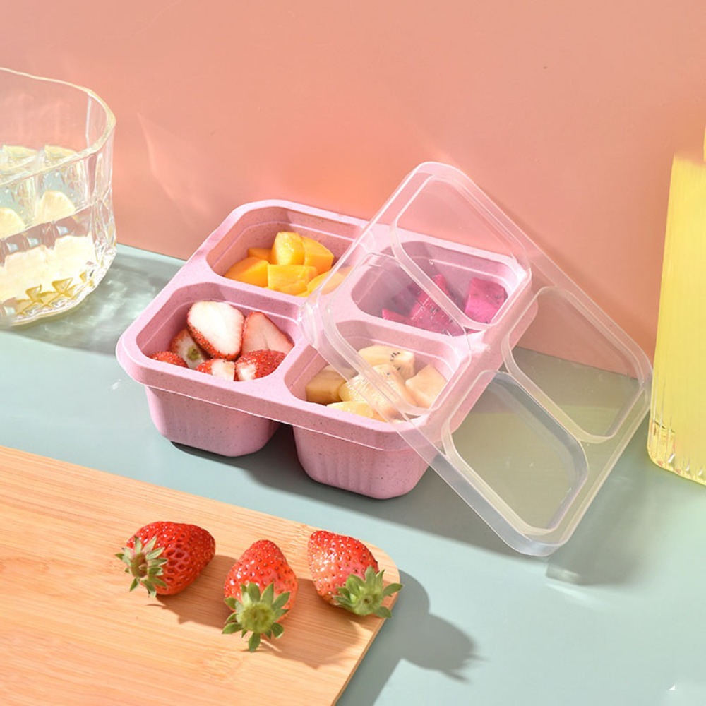 1 Buah Wadah Makanan 4 Kompart - Food Storage Vault ulasan dan harga