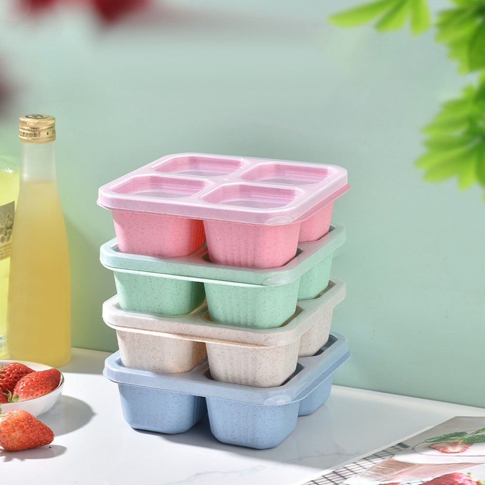 1 Buah Wadah Makanan 4 Kompart - Food Storage Vault ulasan dan harga
