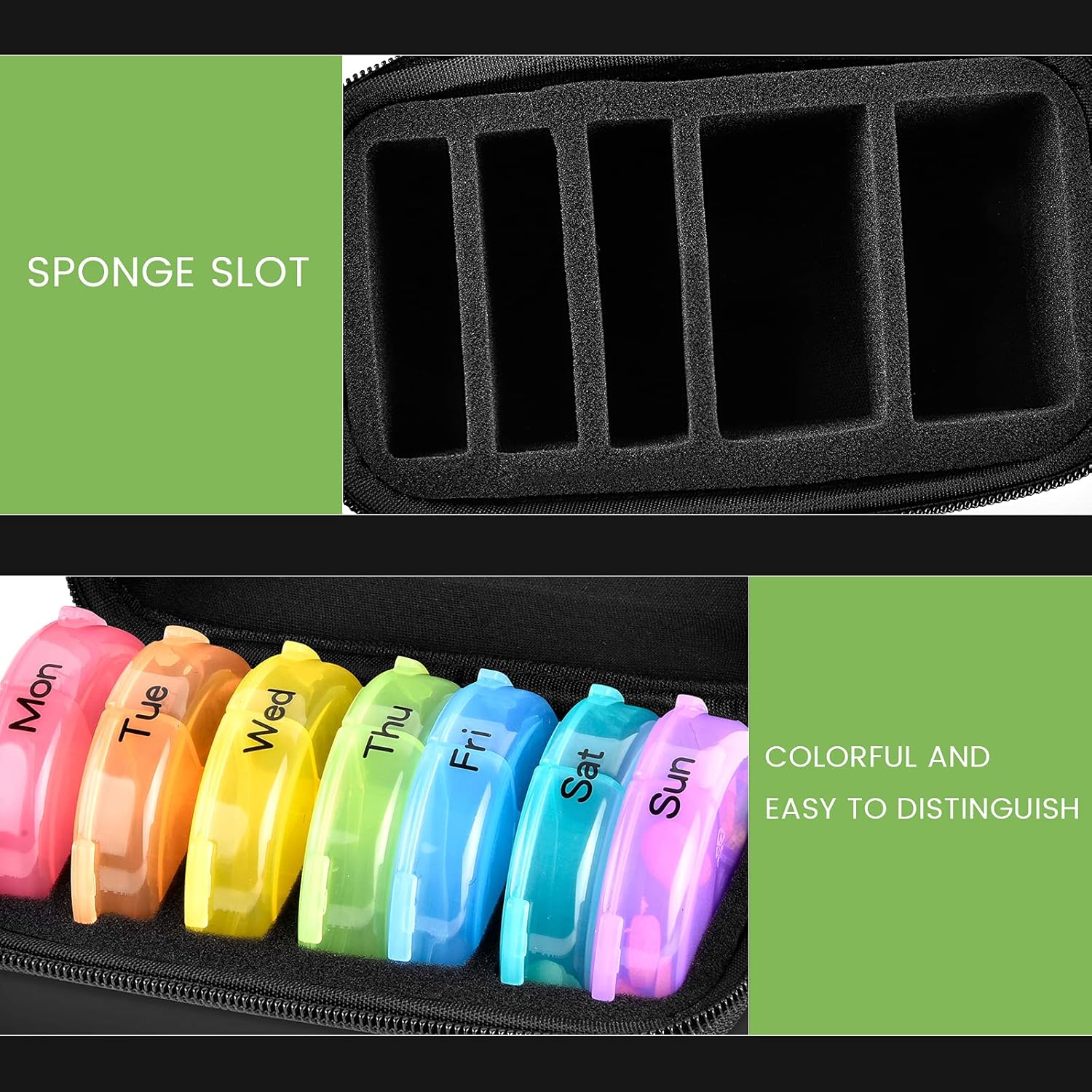 Pengatur pil mingguan 3 kali s - Food Storage Vault ulasan dan harga
