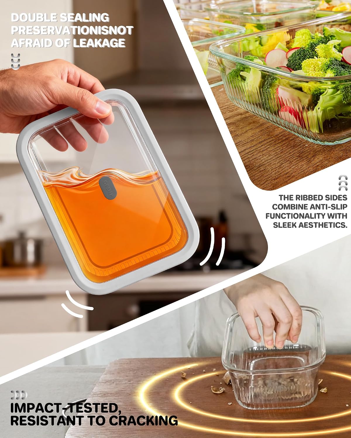2 Paket Wadah Penyimpanan Maka - Glass Meal Prep Container ulasan dan harga
