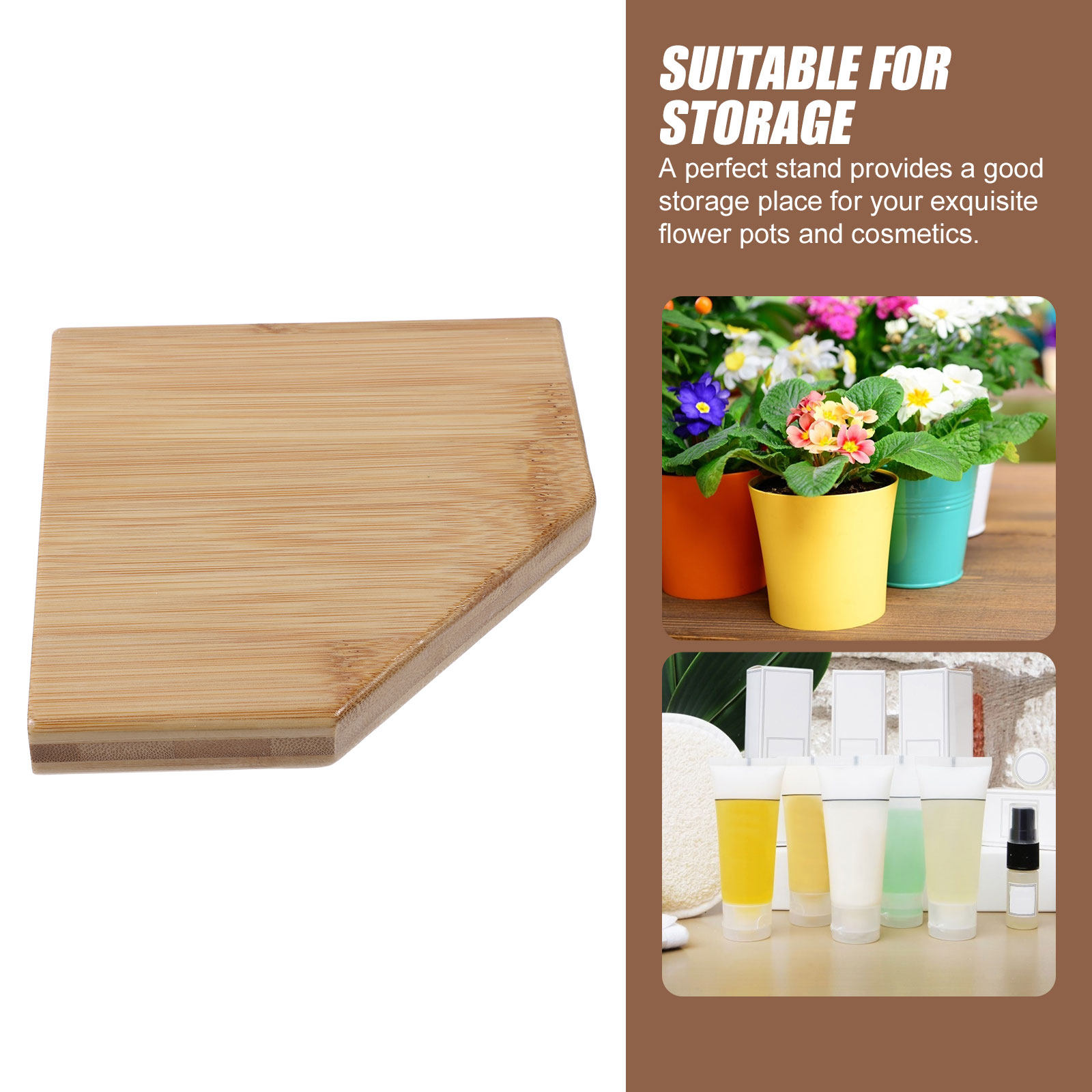 1Set Rak Sudut Dinding Bambu R - Food Storage Plant ulasan dan harga