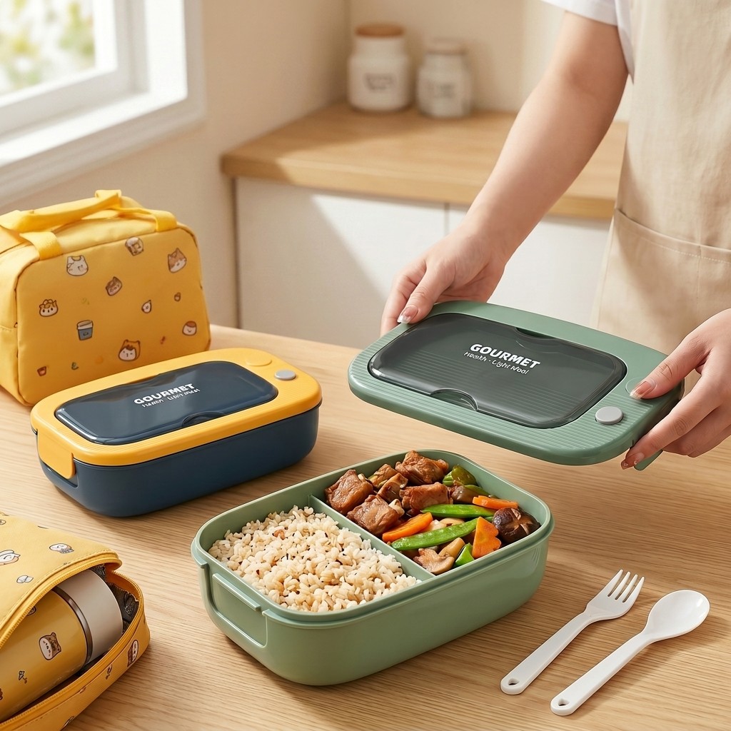 Kotak Bento Plastik untuk Micr - Food Storage Vault ulasan dan harga