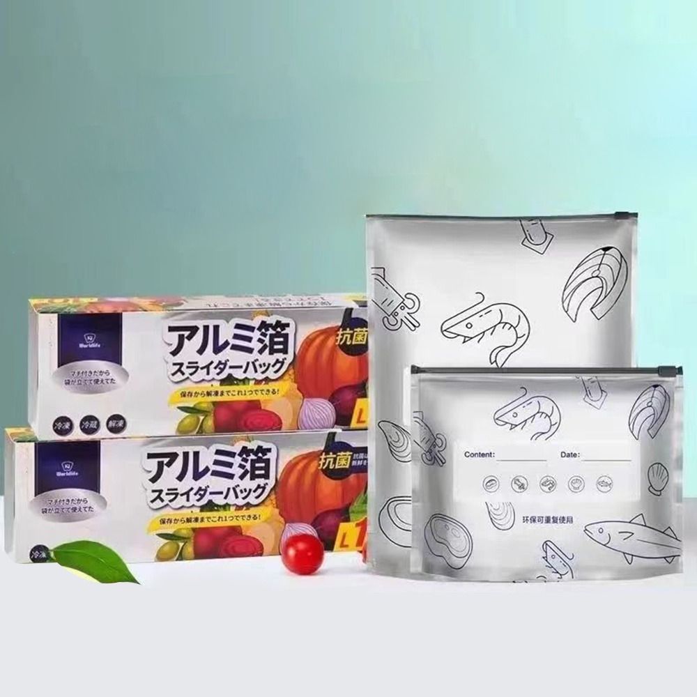 10 Buah/Tas Kantong Makanan Al - Food Storage Bags Reusable ulasan dan harga