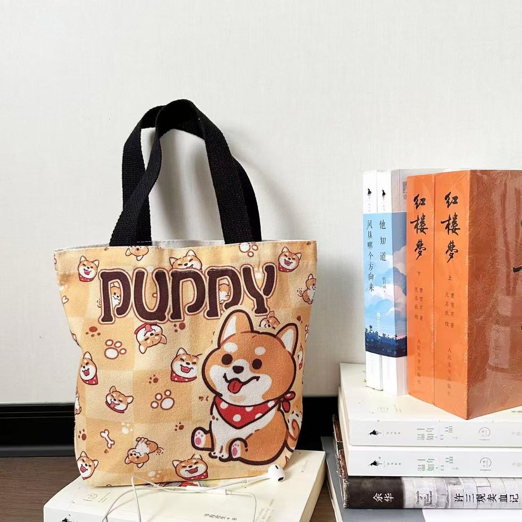Tas Makan Siang Kanvas Motif H - Food Storage Bags Reusable ulasan dan harga