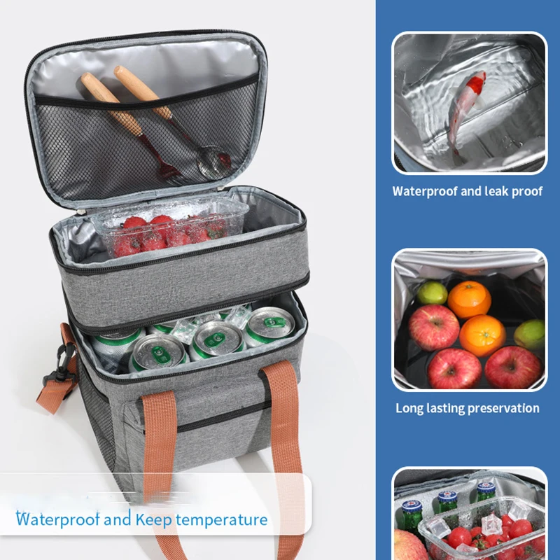 Tas Makan Siang Termal Lapisan - Xxl Food Storage Container ulasan dan harga