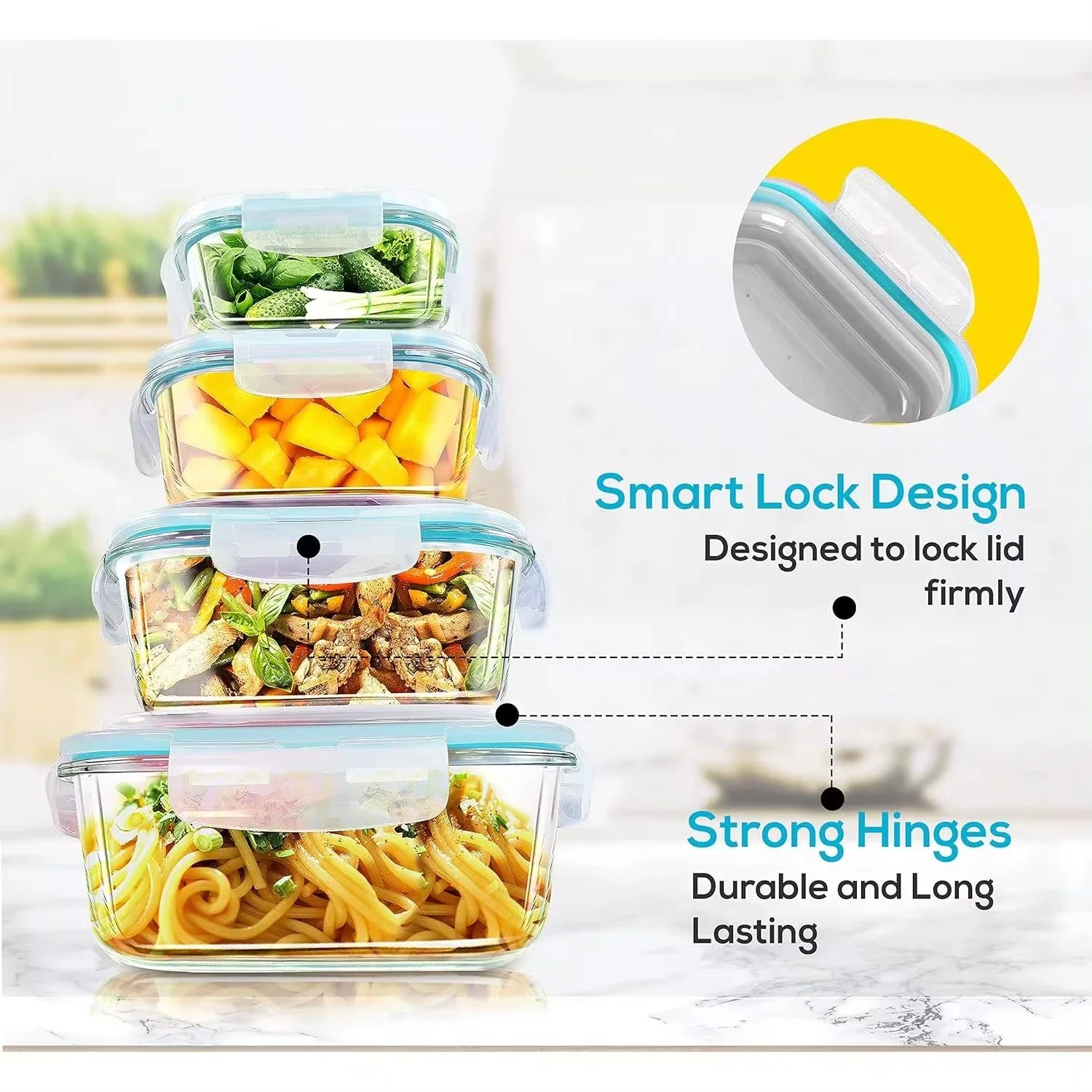 Wadah Penyimpanan Makanan Kota - Glass Meal Prep Container ulasan dan harga