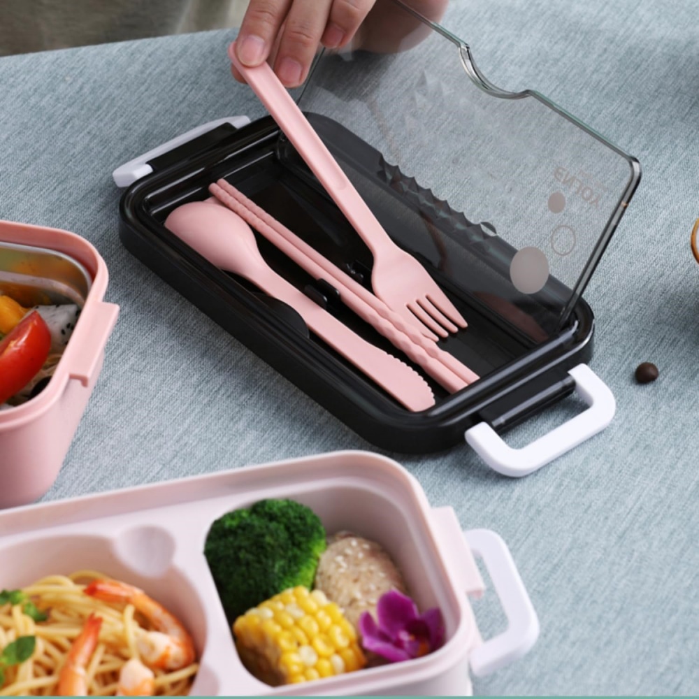 1 paket Kotak Makan Dua Lapis  - Food Storage Vault ulasan dan harga